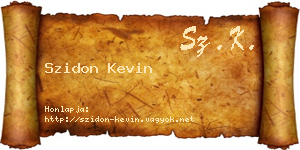 Szidon Kevin névjegykártya